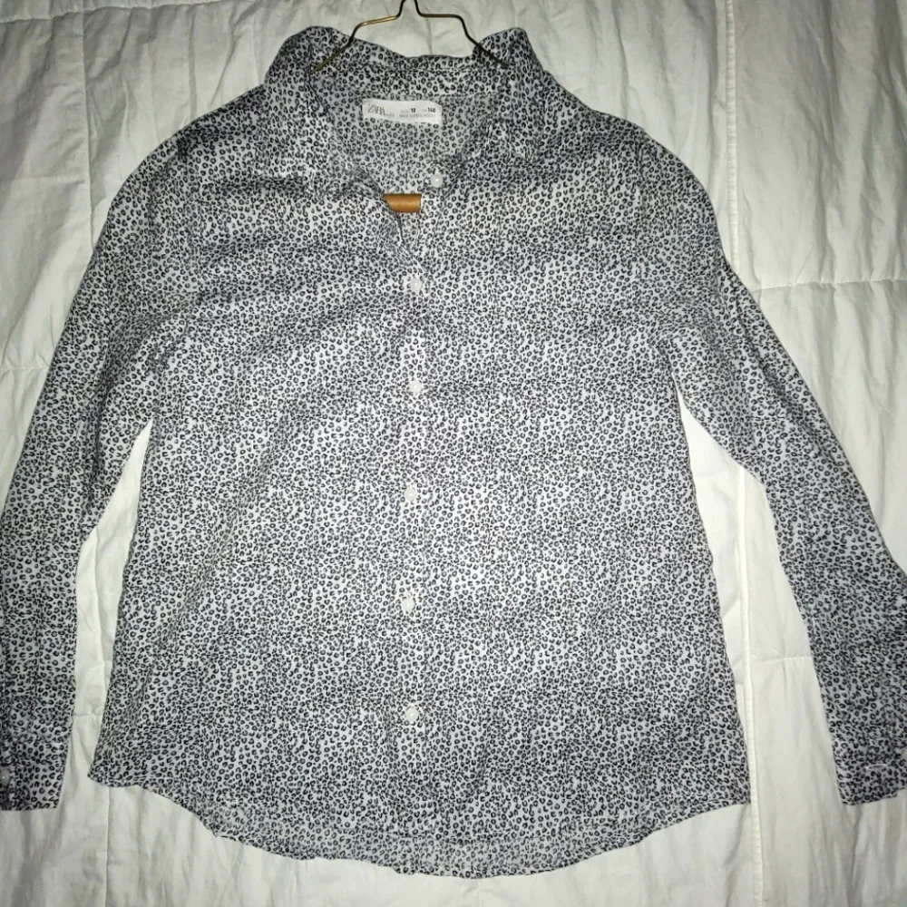 ZARA Kids Girls size 10 leopard button down